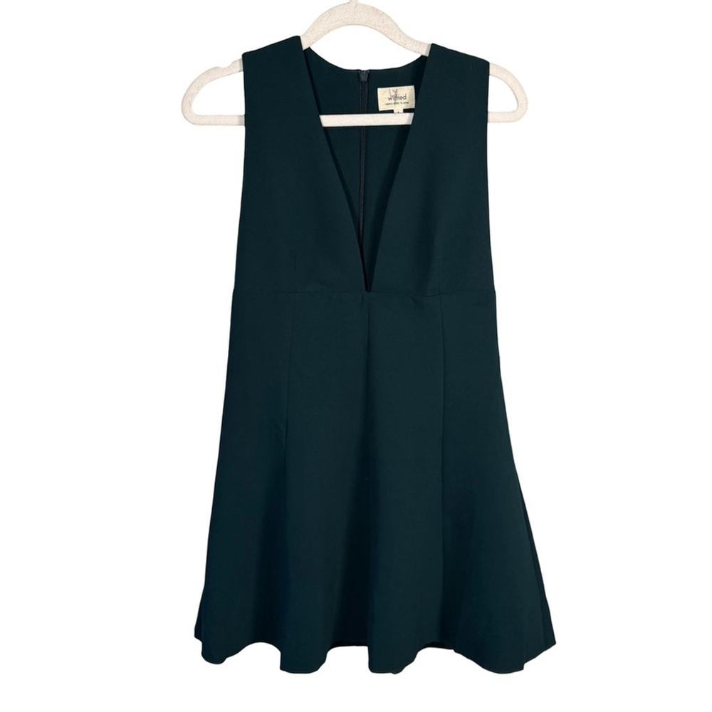Wilfred Aritzia Montbrun Jewel Tone Dark Green Dress Size 6 Classic Minimalist - Picture 2 of 12
